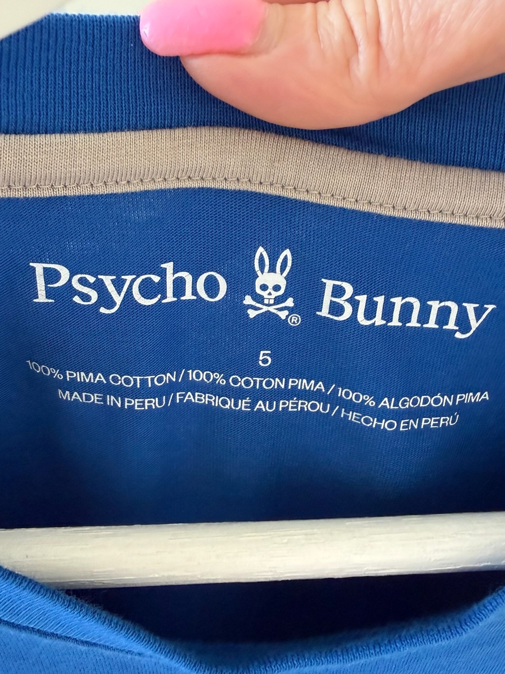 Psycho Bunny Blue Embroidered Logo Short Sleeve Tee - Picture 3 of 4